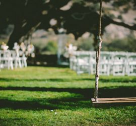 View of a garden wedding