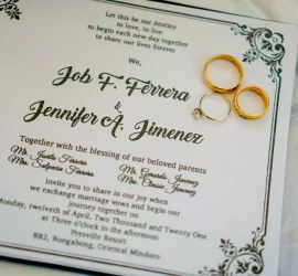 a simple and modern wedding invitation
